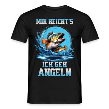 Fishing Angler Fish I've had enough, I'm going fishing - Men's T-Shirt - black - Front - AI Model Male 178 light (178cm)