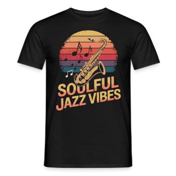 Jazz avec des vibrations soul - T-shirt homme - noir - Devant - AI Model Male 178 light (178cm)