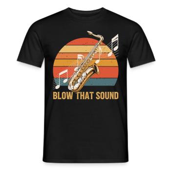 Saxophone Soundpower - T-shirt homme - noir - Devant - AI Model Male 178 light (178cm)