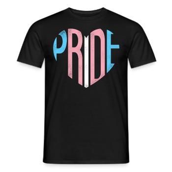 Transgender Trans LGBT Pride - Men's T-Shirt - black - Front - AI Model Male 178 light (178cm)