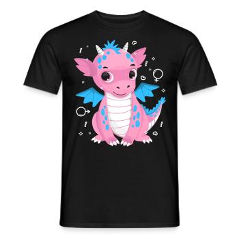 Fierté LGBT transgenre - T-shirt homme - noir - Devant - AI Model Male 178 light (178cm)