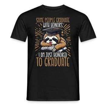 Einige Machen Ihren Abschluss Mit Auszeichnung, - Männer T-Shirt - Schwarz - Vorne - AI Model Male 178 light (178cm)