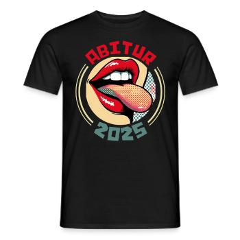 ABITUR 2025 ABI Abiturienten Lustiges Abi - Männer T-Shirt - Schwarz - Vorne - AI Model Male 178 light (178cm)