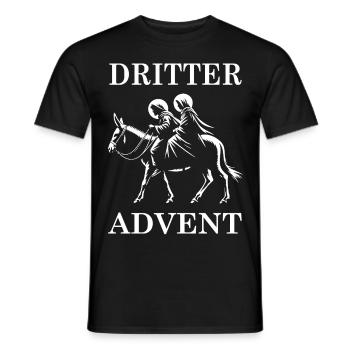 Dritter Advent – Auf dem Weg nach Bethlehem - Männer T-Shirt - Schwarz - Vorne - AI Model Male 178 light (178cm)