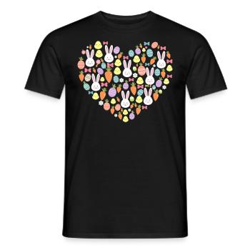 Ostern Eier Hasen Amerikanische Flagge - Männer T-Shirt - Schwarz - Vorne - AI Model Male 178 light (178cm)