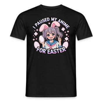 J’ai mis mon anime en pause pour Pâques - T-shirt homme - noir - Devant - AI Model Male 178 light (178cm)