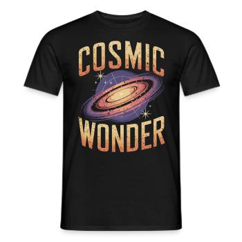 Cosmic Wonder Galaxie - Männer T-Shirt - Schwarz - Vorne - AI Model Male 178 light (178cm)