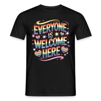Celebrating diversity with pride - Men's T-Shirt - black - Front - AI Model Male 178 light (178cm)