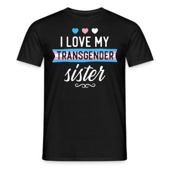 Fierté LGBT transgenre - T-shirt homme - noir - Devant - AI Model Male 178 light (178cm)