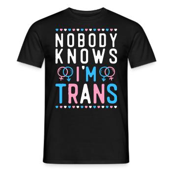 Transgender Trans LGBT Pride - Männer T-Shirt - Schwarz - Vorne - AI Model Male 178 light (178cm)