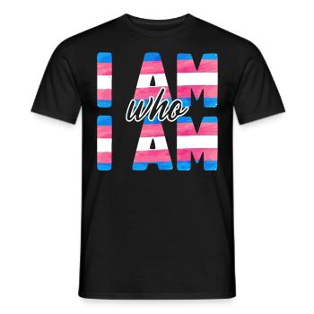 Fierté LGBT transgenre - T-shirt homme - noir - Devant - AI Model Male 178 light (178cm)