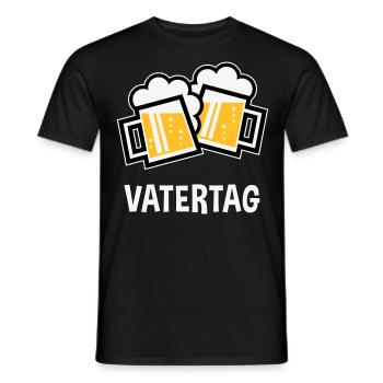 Vatertag (Bier Prosit / Bayrische Bierkrüge / 3C) - Männer T-Shirt - Schwarz - Vorne - AI Model Male 178 light (178cm)