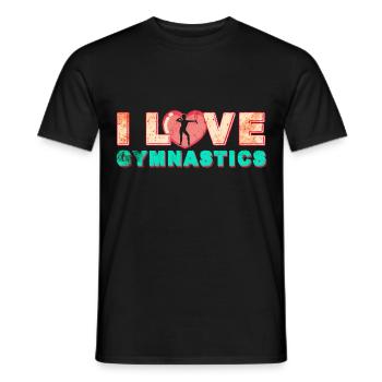 Gymnastics Gymnastics Gymnast Sport - Men's T-Shirt - black - Front - AI Model Male 178 light (178cm)