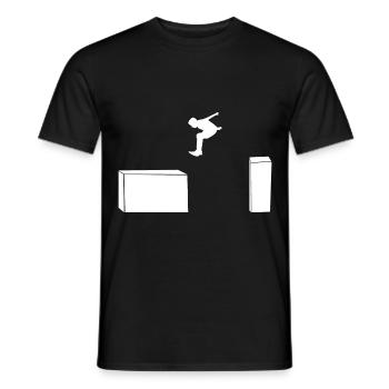 Parkoursprung design for the freerunner - Men's T-Shirt - black - Front - AI Model Male 178 light (178cm)