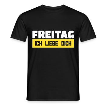Freitag, Ich Liebe Dich - Männer T-Shirt - Schwarz - Vorne - AI Model Male 178 light (178cm)