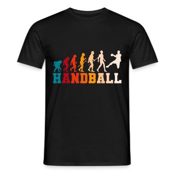Handball Evolution Handballer Handballspieler - Männer T-Shirt - Schwarz - Vorne - AI Model Male 178 light (178cm)