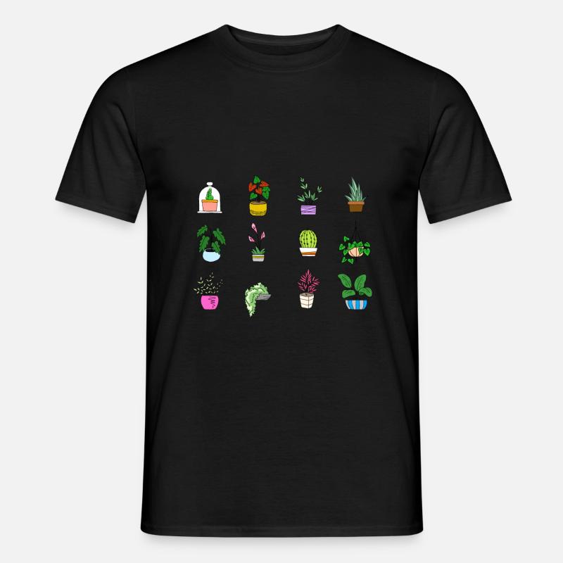 Topfpflanzen - Männer T-Shirt - Schwarz