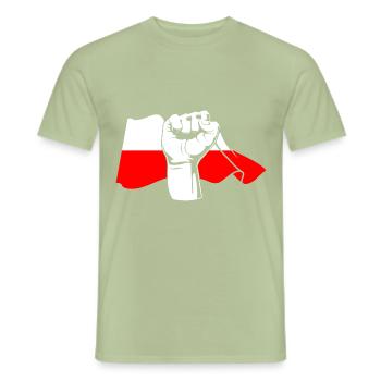Faust Pole Polska Poland - Men's T-Shirt - sage - Front - AI Model Male 178 light (178cm)