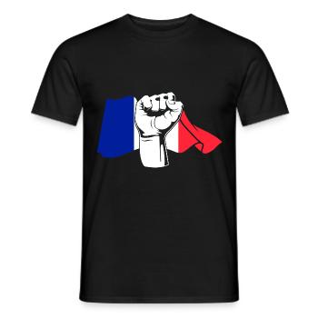 Faust Français France - T-shirt homme - noir - Devant - AI Model Male 178 light (178cm)
