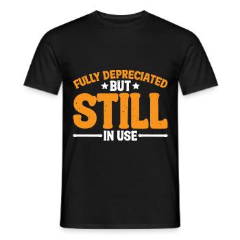 Fully Depreciated But Still In Use 39 - Männer T-Shirt - Schwarz - Vorne - AI Model Male 178 light (178cm)