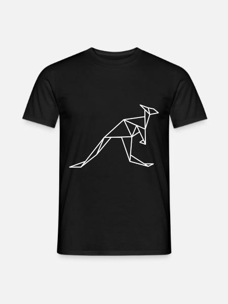 Kangaroo Geometry Lines - Men's T-Shirt - black