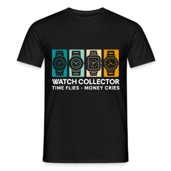 Uhr Uhren Luxusuhren Uhrensammlung - Männer T-Shirt - Schwarz - Vorne - AI Model Male 178 light (178cm)