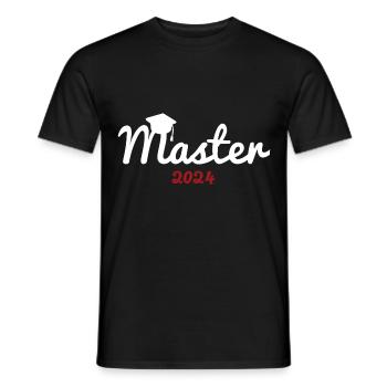 Master Hut 2024 Abschluss Mastertitel Student - Männer T-Shirt - Schwarz - Vorne - AI Model Male 178 light (178cm)