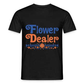 Flower Dealer 4 - Männer T-Shirt - Schwarz - Vorne - AI Model Male 178 light (178cm)