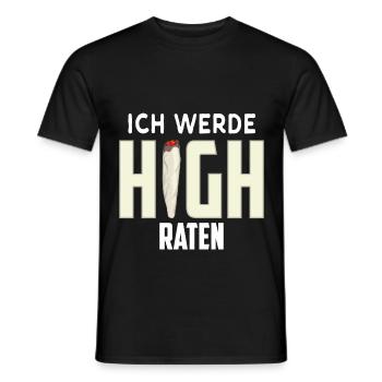 Weed heiraten Hochzeit Joint Cannabis lustig - Männer T-Shirt - Schwarz - Vorne - AI Model Male 178 light (178cm)