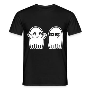 Ghosts Albern Nerves Creepy Gift Ideas - Men's T-Shirt - black - Front - AI Model Male 178 light (178cm)
