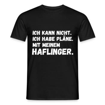 Pferd Reitsport Reiten Pferdesport Haflinger - Männer T-Shirt - Schwarz - Vorne - AI Model Male 178 light (178cm)