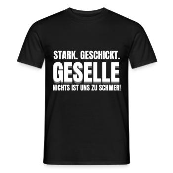 Gesellen Geselle Gesellenbrief Prüfung Handwerker - Männer T-Shirt - Schwarz - Vorne - AI Model Male 178 light (178cm)