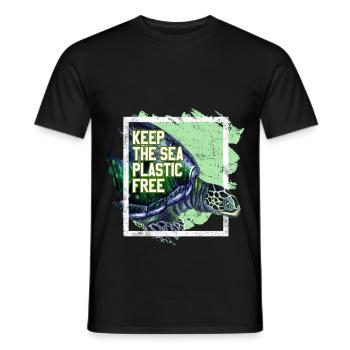 Umweltschutz Shirt Aktivist Plastikfrei Recycling - Männer T-Shirt - Schwarz - Vorne - AI Model Male 178 light (178cm)