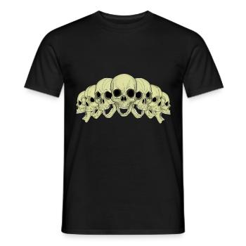 7 Totenköpfe - Männer T-Shirt - Schwarz - Vorne - AI Model Male 178 light (178cm)