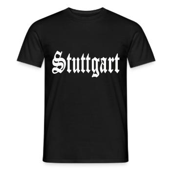 Stuttgart Design - Männer T-Shirt - Schwarz - Vorne - AI Model Male 178 light (178cm)