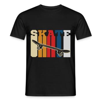 Skateboard Skateboarder Skater Skating Halfpipe - Men's T-Shirt - black - Front - AI Model Male 178 light (178cm)