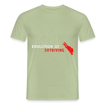 Skydive Himmel Fallschirmsport - Männer T-Shirt - Sage - Vorne - AI Model Male 178 light (178cm)