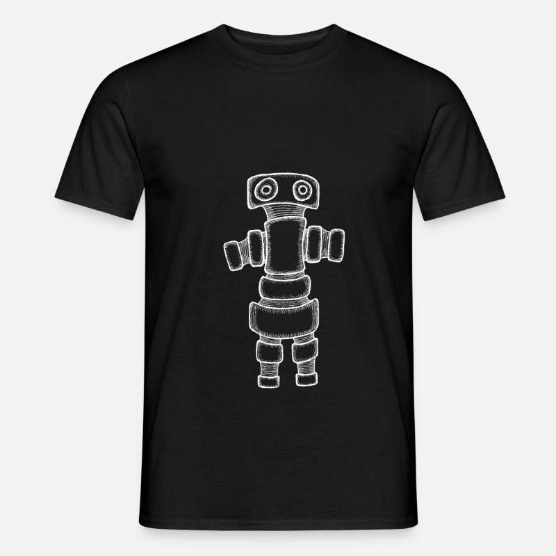 Roboter Alien Ki - Männer T-Shirt - Schwarz