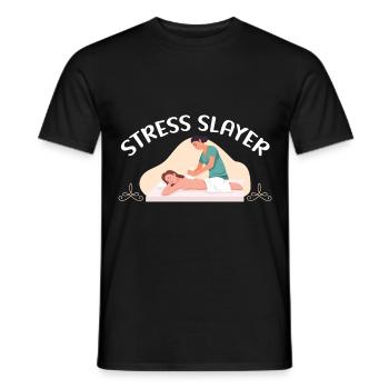 Stresstöter Massage-Therapeut Massage-Therapie - Männer T-Shirt - Schwarz - Vorne - AI Model Male 178 light (178cm)