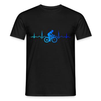 Women Mtb Bike Mountain Bike Bicycle Cyclist - Men's T-Shirt - black - Front - AI Model Male 178 light (178cm)