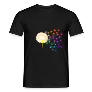 DANDELION 2 - Männer T-Shirt - Schwarz - Vorne - AI Model Male 178 light (178cm)