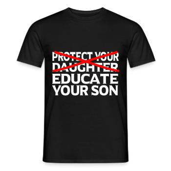 Féministe Féminisme émancipation cadeau - T-shirt homme - noir - Devant - AI Model Male 178 light (178cm)