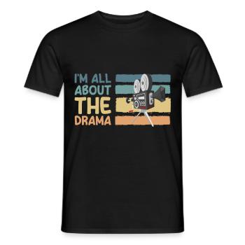 Theater Bühne Maske Broadway - Männer T-Shirt - Schwarz - Vorne - AI Model Male 178 light (178cm)
