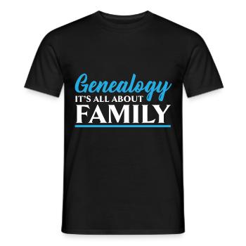 Genealogy It's about the family genealogists - Men's T-Shirt - black - Front - AI Model Male 178 light (178cm)