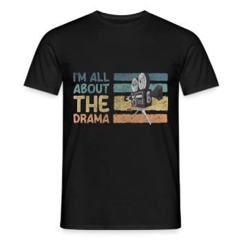 Theatre Play Play Curtain - Men's T-Shirt - black - Front - AI Model Male 178 light (178cm)