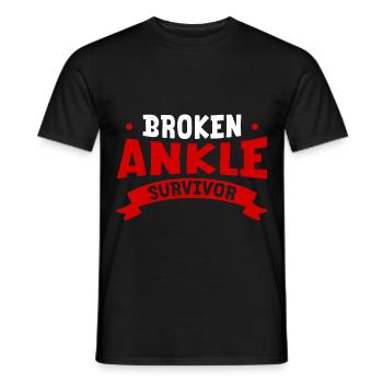 Broken Ankle Survivor 2 - Männer T-Shirt - Schwarz - Vorne - AI Model Male 178 light (178cm)