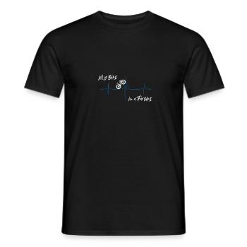 Fatbike vélo vtt vélo vtt cycliste - T-shirt homme - noir - Devant - AI Model Male 178 light (178cm)