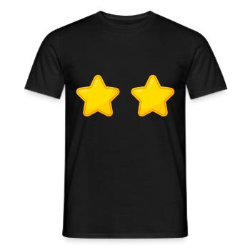 Symbole à deux étoiles 2 - T-shirt homme - noir - Devant - AI Model Male 178 light (178cm)