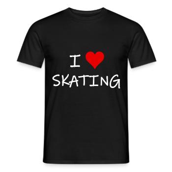 i love skating schlicht - Männer T-Shirt - Schwarz - Vorne - AI Model Male 178 light (178cm)