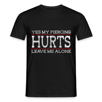 Piercer Stechen Körperschmuck Stecker - Männer T-Shirt - Schwarz - Vorne - AI Model Male 178 light (178cm)